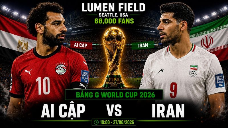 Nhận định Ai Cập vs Iran World Cup 2026 bảng G: Salah dẫn dắt Pharaoh đấu trí Ba Tư