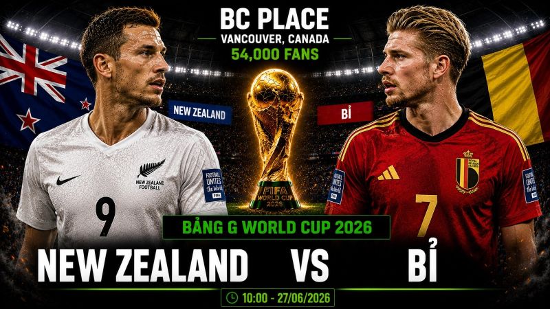 Nhận định New Zealand vs Bỉ World Cup 2026 bảng G: Quỷ đỏ dội bão vào All Whites