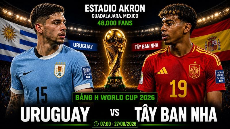 Nhận định Uruguay vs Tây Ban Nha World Cup 2026 bảng H: La Celeste thử lửa nhà vua châu Âu