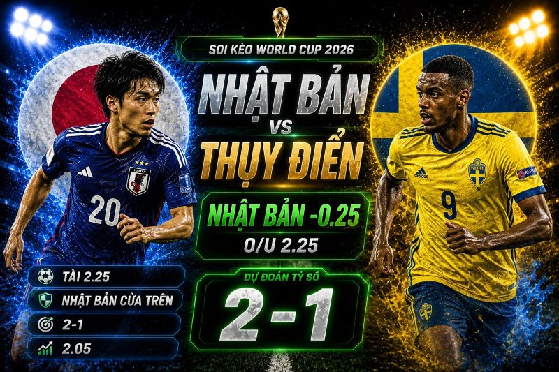 Dự đoán tỷ lệ kèo kết quả và tỷ số Nhật Bản vs Thụy Điển