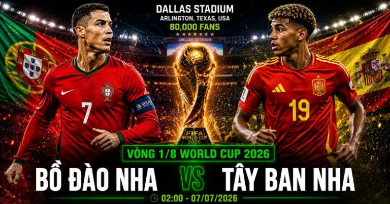 Nhận định Bồ Đào Nha vs Tây Ban Nha World Cup 2026 vòng 1/8: Ronaldo Đối Đầu Yamal Ở Derby Iberia